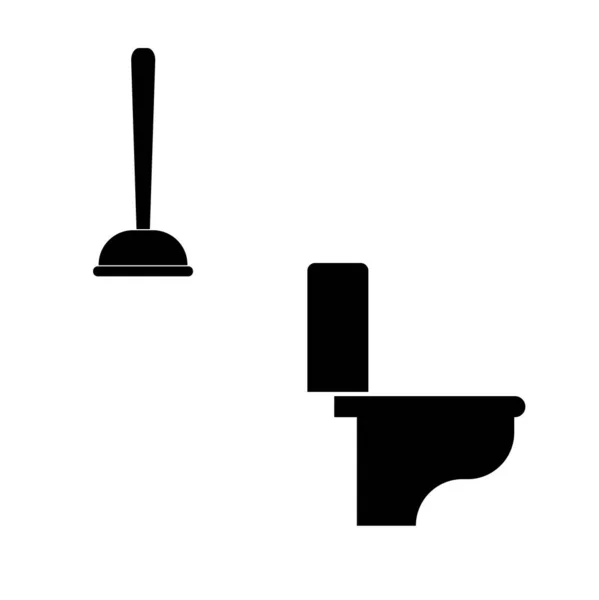 Toilet Icon Illustration White Background — 스톡 사진