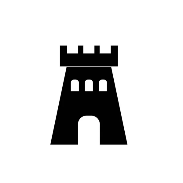 Castle Logo Ilustration Template White Background — Fotografia de Stock