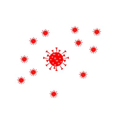 Coronavirus 2019-nCoV. Corona virüs simgesi. 