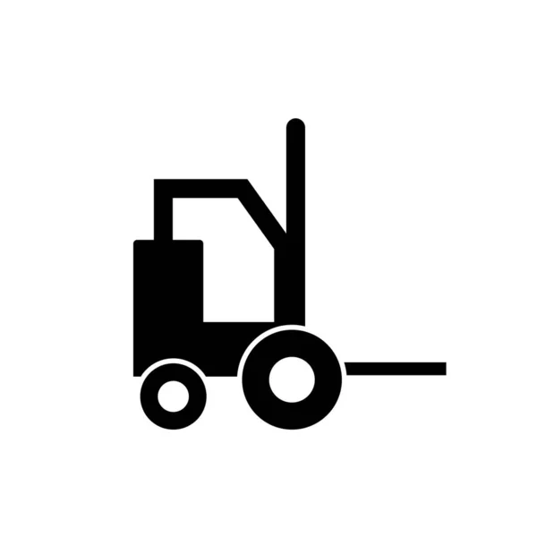 Vorkheftruck Pictogram Gevuld Plat Bord Solide Pictogram Geïsoleerd Wit — Stockfoto