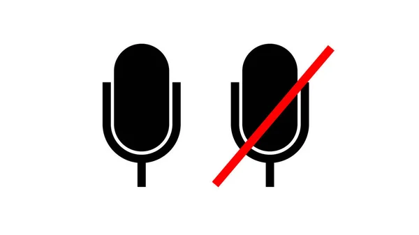 Microfoon Pictogram Inschakelen Uitschakelen Voice Button — Stockfoto