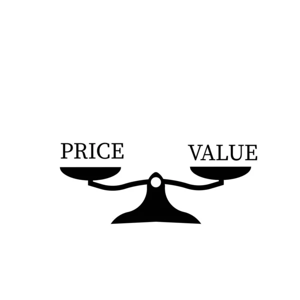 Αξία Και Ισοζύγιο Τιμών Στην Κλίμακα Επιχειρηματική Έννοια — Φωτογραφία Αρχείου