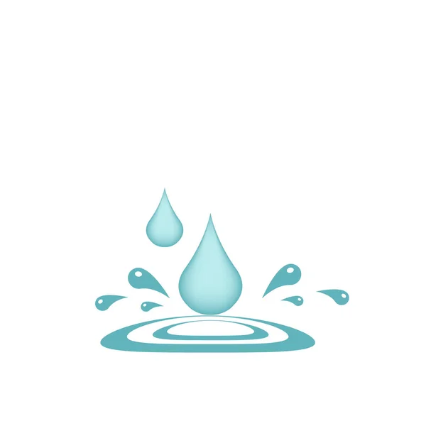 水のイラストを滴下 完璧なテンプレートデザイン — ストック写真