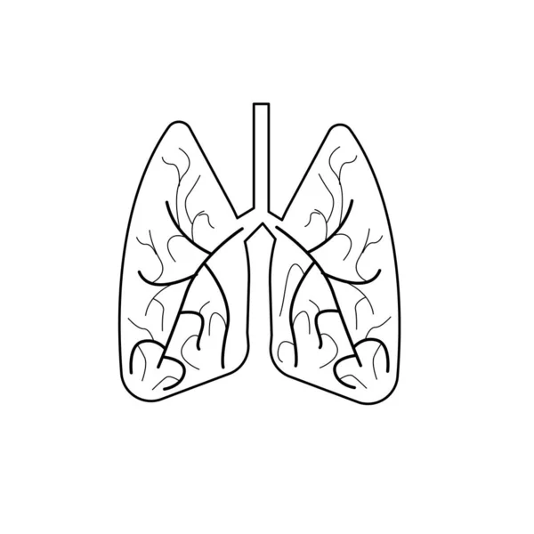 Corona Virus Design Infected Lungs — Stock Photo, Image