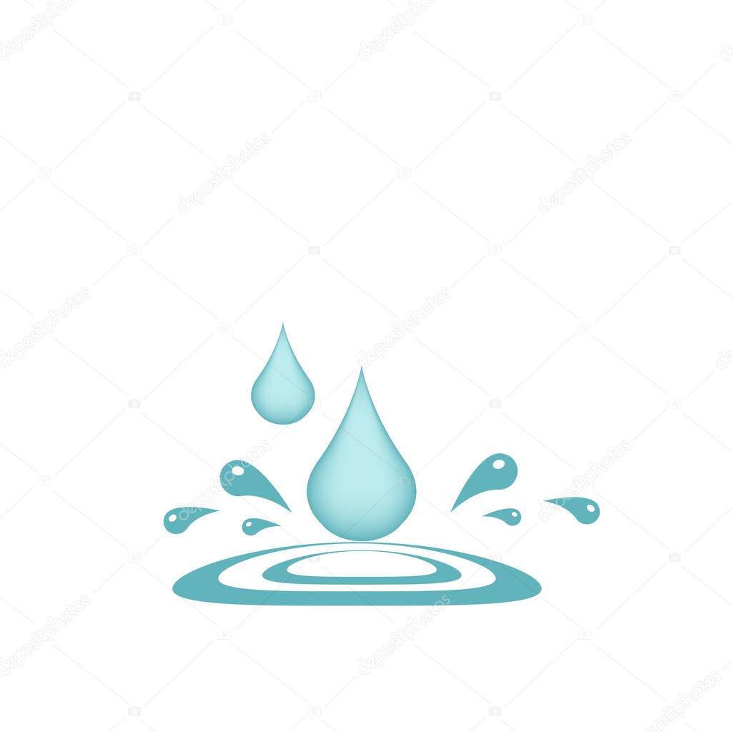 Dripping water illustration. Perfect template design