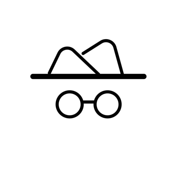 Anonyme Mann Linie Symbol Abbildung Auf Weißem Hintergrund — Stockfoto