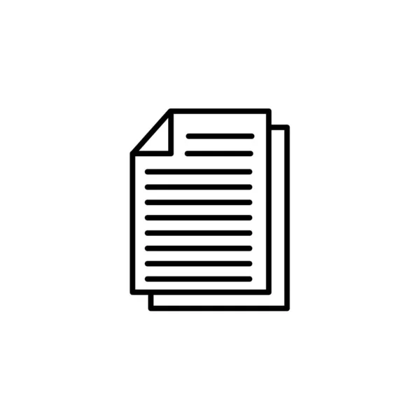 Ikona Dokumentu Płaskim Stylu Arkusz Papieru — Zdjęcie stockowe