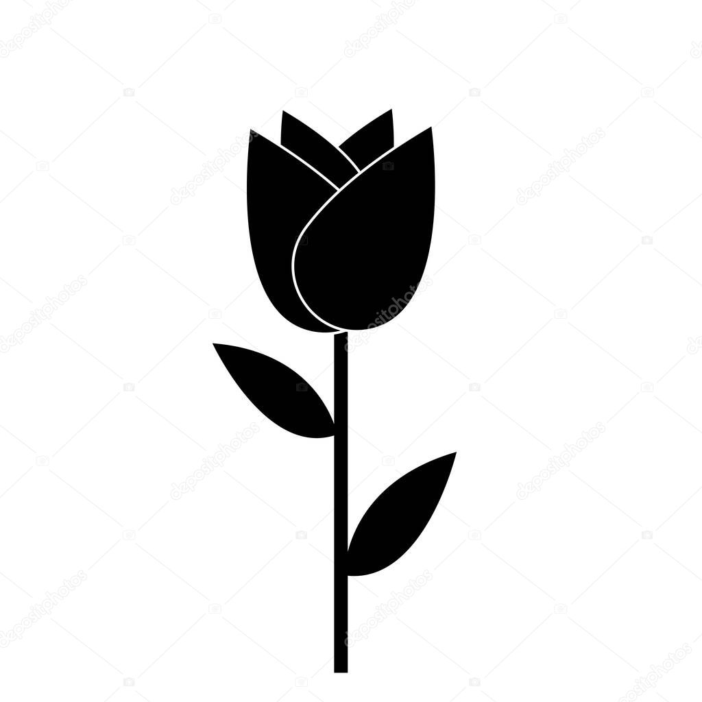 Flower icon isolated on white background.