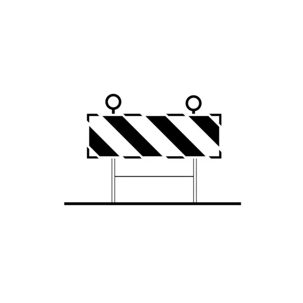 Road Block Illustration White Background — 스톡 사진