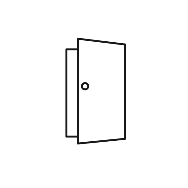 Відкритий Шаблон Дверей Ізольований Білому Тлі — стокове фото