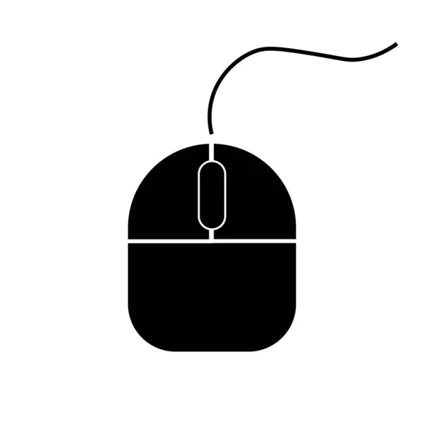 Computermaus Icon Illustration Auf Weiß — Stockfoto