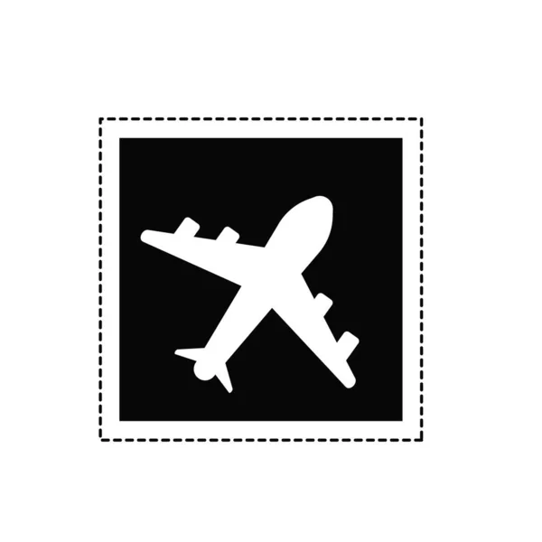 Airplane Icon Isolated White Background — Stock Photo, Image