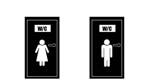 Wc标志图标 厕所Icon Unisex Toilet符号 — 图库照片