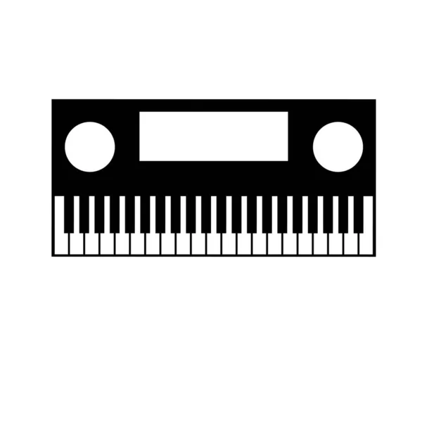 Synthesizer Platte Icoon Illustratie Wit — Stockfoto