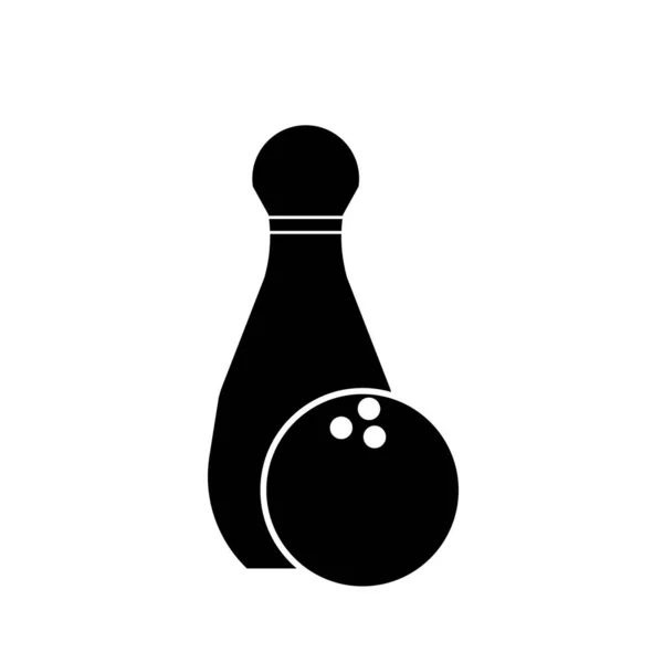 Bowling Ball Pins Icon Illustration — Stock Photo, Image