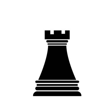 strateji, satranç simgesi beyaz üzerine illüstrasyon