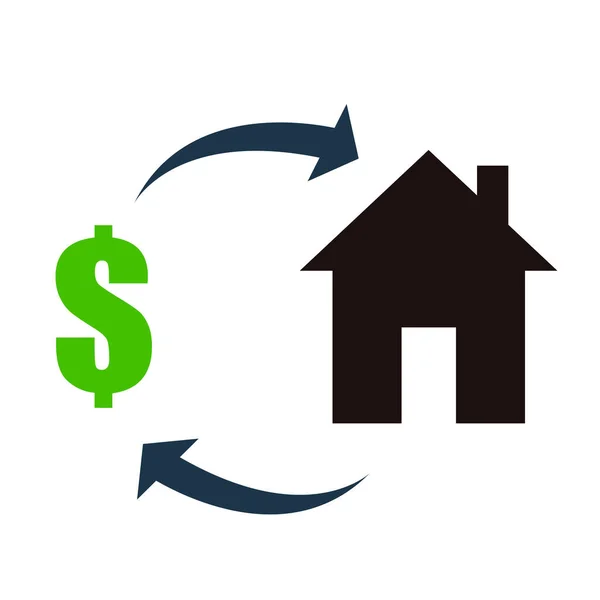 Home reverse mortgage icon. Finance clipart isolated