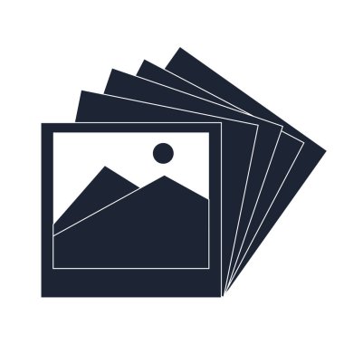 Beyaz arkaplanda fotoğraf simgesi