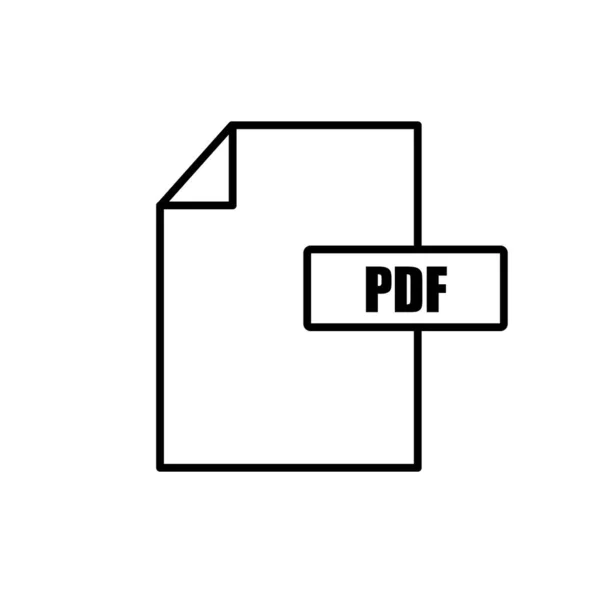 Pdf Dokument Symbol Abbildung Auf Weiß — Stockfoto