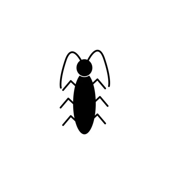 Logo Símbolo Del Icono Insecto Con Estilo Relleno Negro —  Fotos de Stock