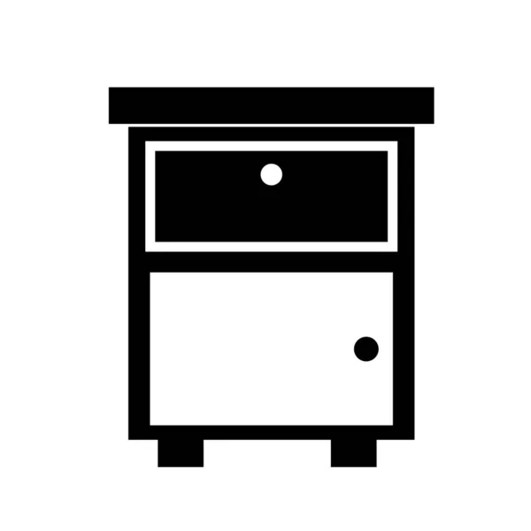 Cabinet Drawers Icon Template Illustration — 图库照片