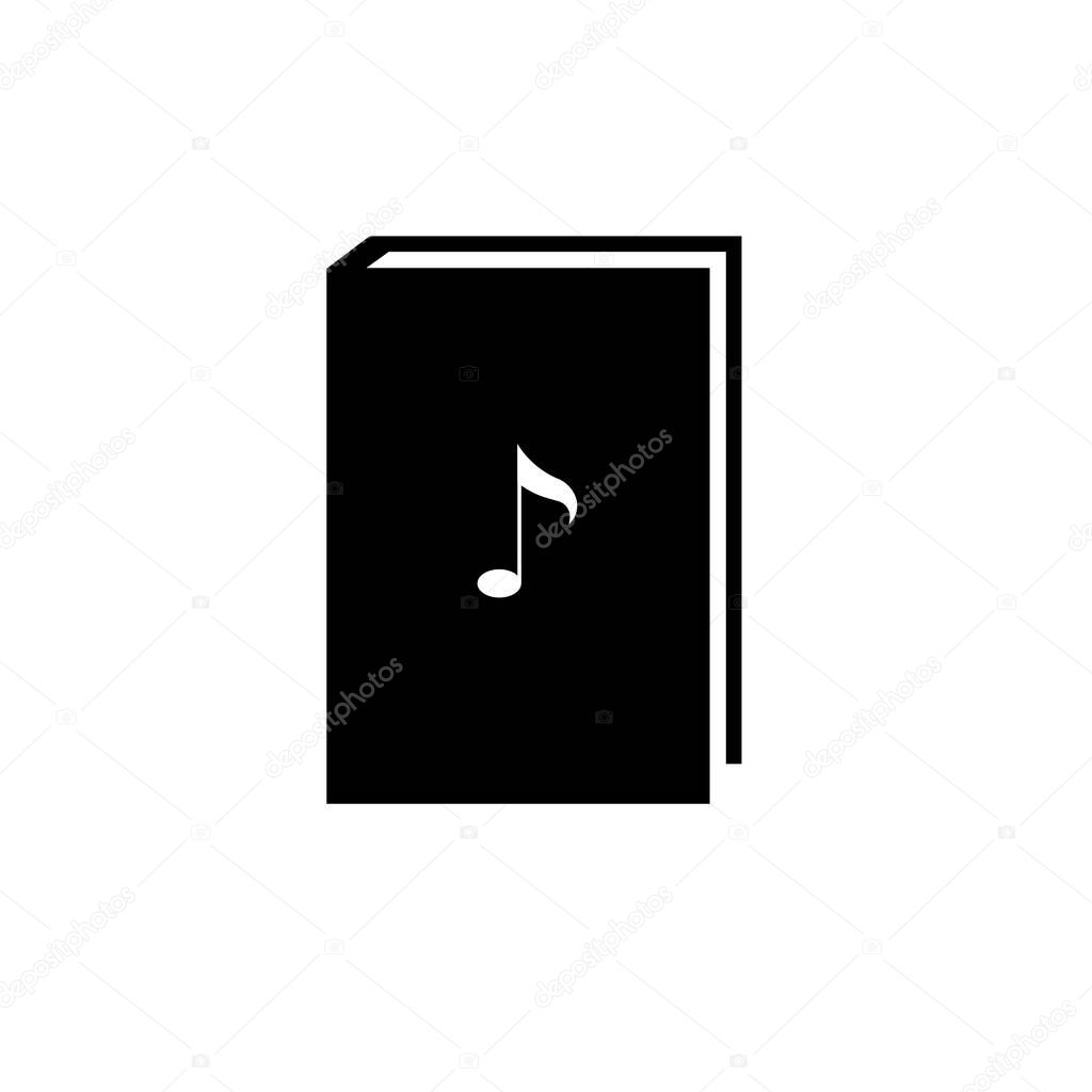 Music file document line icon. linear style sign