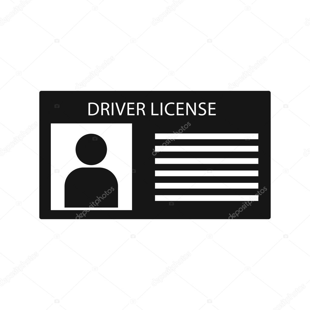 Driver licence icon. Driver id card  license.