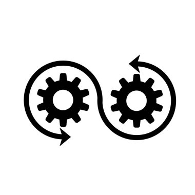 Şeffaf biçimde geliştirme simgesi. Devops 