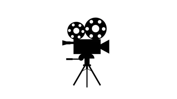 Cinema Camera Pictogram Illustratie Witte Achtergrond Afbeelding — Stockfoto