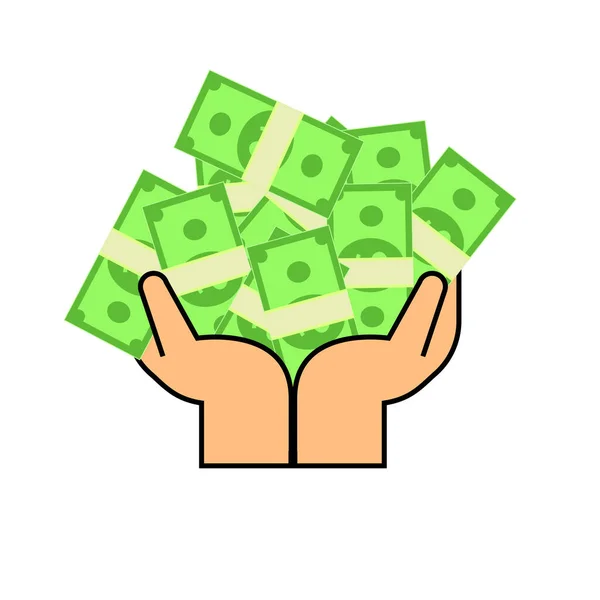 Geld Pictogram Illustratie Geld Platte Ikoon — Stockfoto