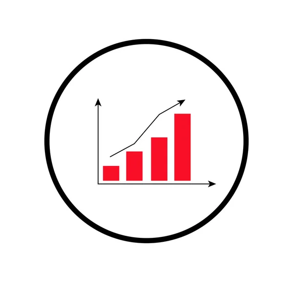Диаграмма Роста Иконка Белом Фоне — стоковое фото