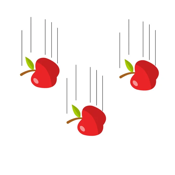 Fallender Apfel Für Gravitationsexperiment Illustration — Stockfoto