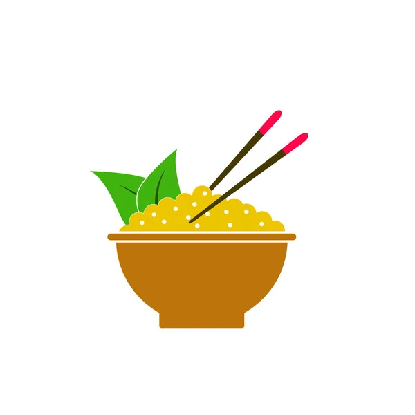 Icon Bowl Porridge Spoon — Stock Photo, Image