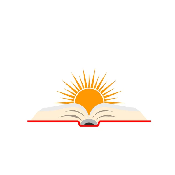 Книга Иконой Солнца Плоском Дизайне Иллюстрация — стоковое фото