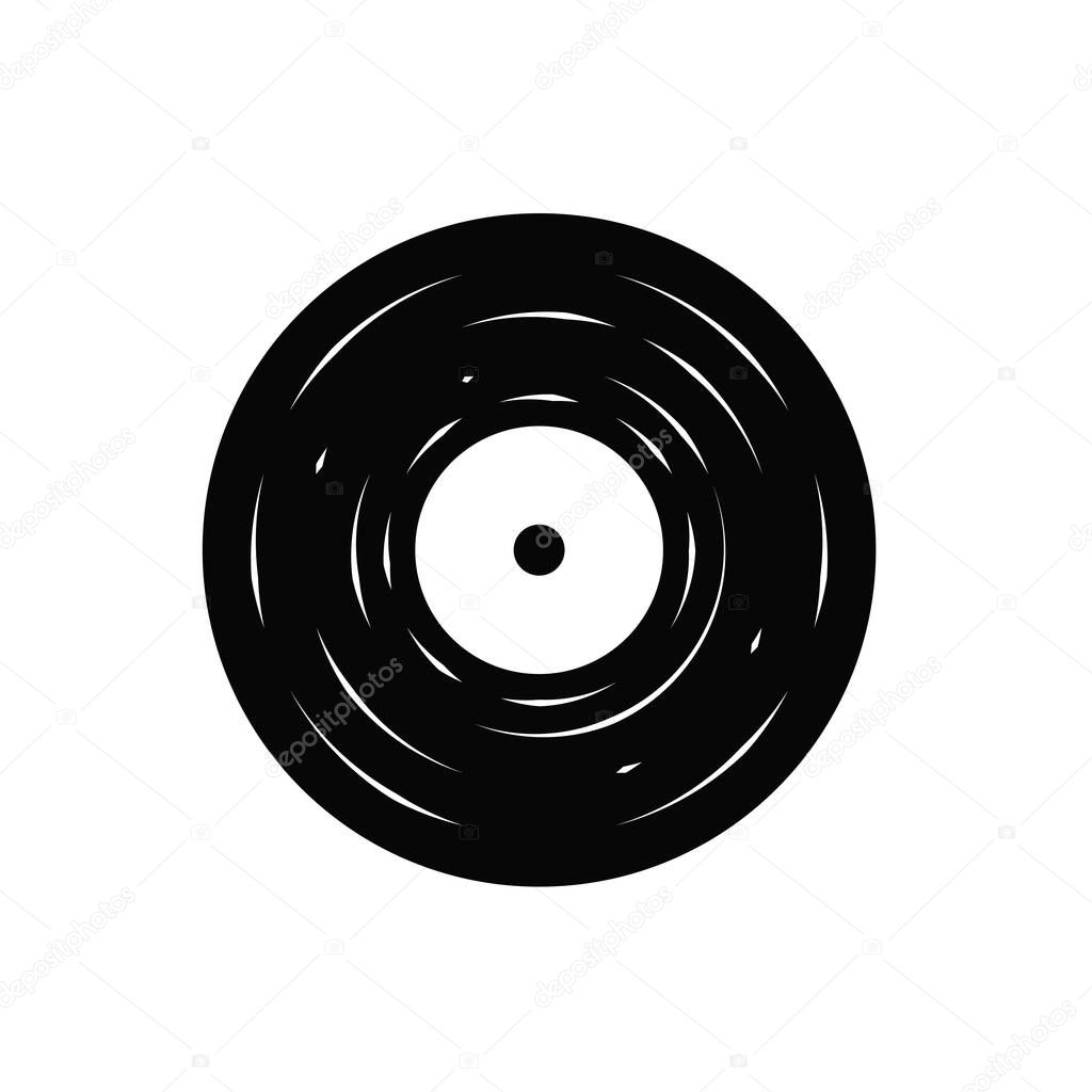 Retro disc illustration  on white background