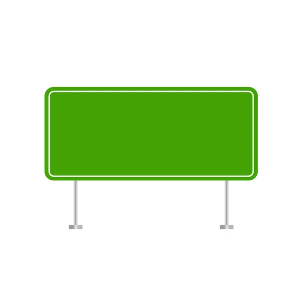 Zelená Prázdná Informační Značka Izolována — Stock fotografie