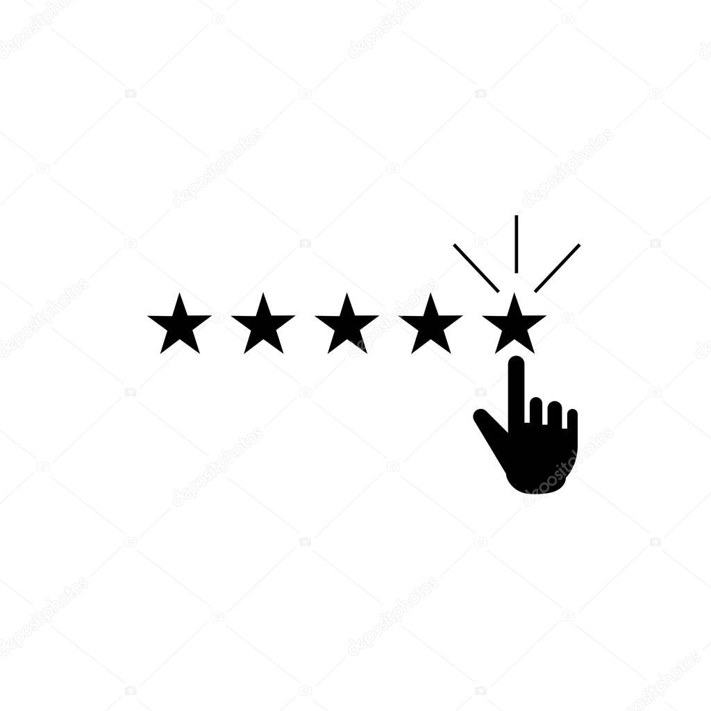 Rating icon. Star  illustration flat design. Feedback concept.