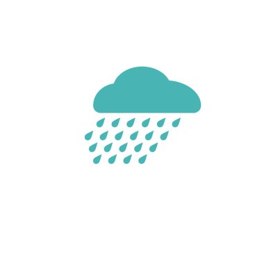 Yağmur bulutu çizimi izole edildi