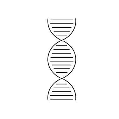 DNA dizisi, beyaz üzerine zincir çizimi