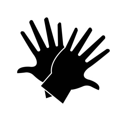 Temiz Arkaplanda İzole Eldiven Simgesi