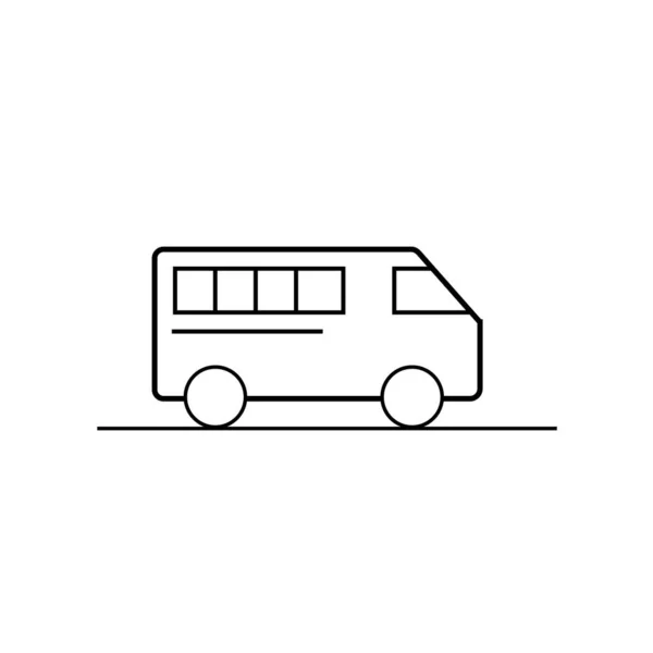 Icono Bus Signo Símbolo Ilustración Blanco — Foto de Stock