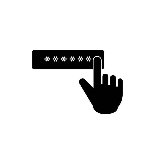 トレンディーなフラットスタイルのデザインのセキュリティパスワードアイコン — ストック写真