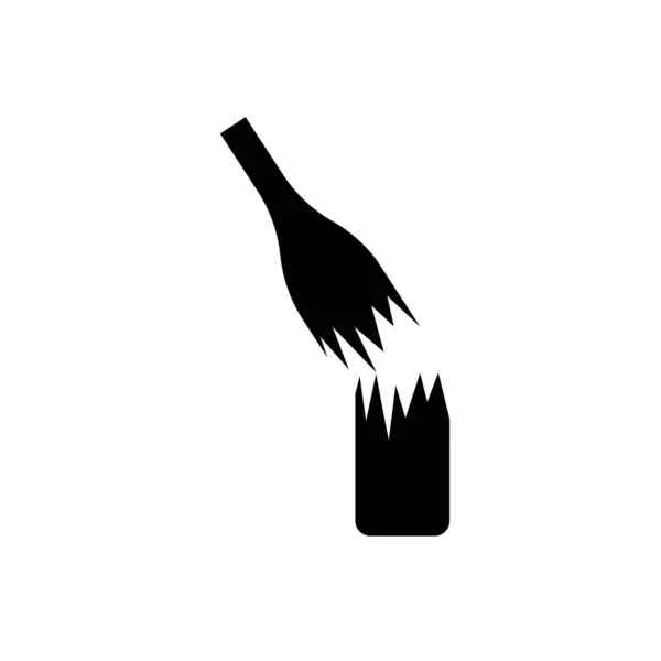 Zerbrochene Flasche Auf Dem Boden Illustration — Stockfoto