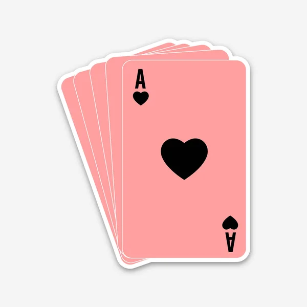 Poker Love Card Valentine Ikon Illustration Idealiskt Material — Stockfoto