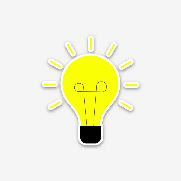 Helder Ideeënsymbool Lamp Icoon Trendy Platte Stijl Voor Web Desain — Stockfoto