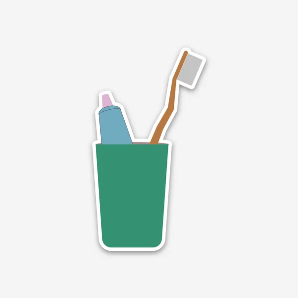 Toothpaste Toothbrush Illustration Isolated White Background — Stock Photo, Image