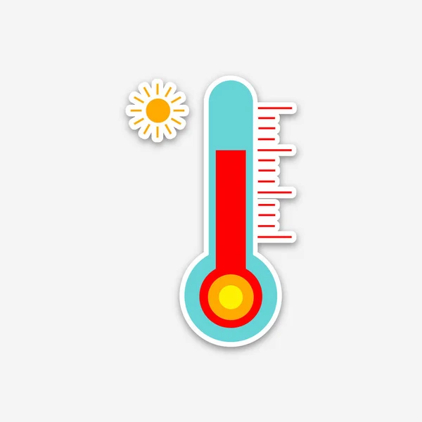 Wärmethermometer Symbol Isoliert Auf Weißem Hintergrund — Stockfoto