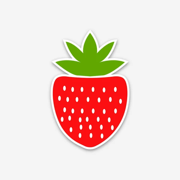 Erdbeer Symbol Isoliert Auf Weißem Hintergrund — Stockfoto