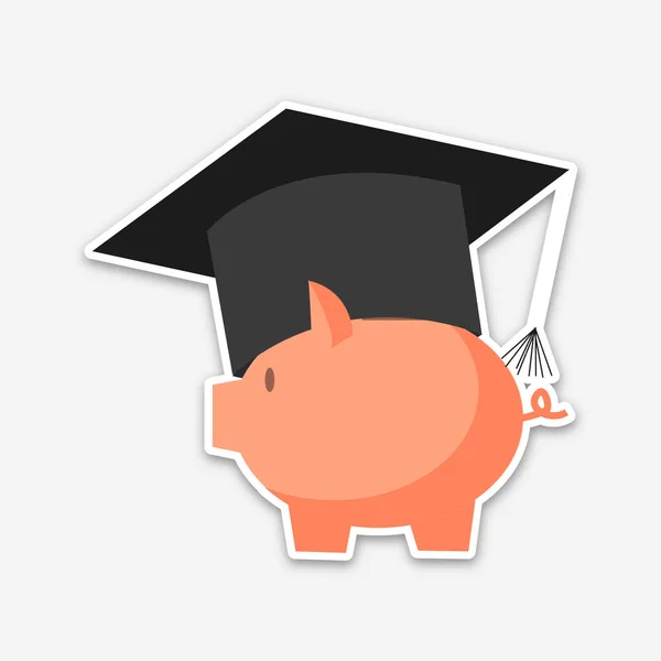 Sparen Voor Een Opleiding Die Wordt Vertegenwoordigd Door Een Graduatieplafond — Stockfoto