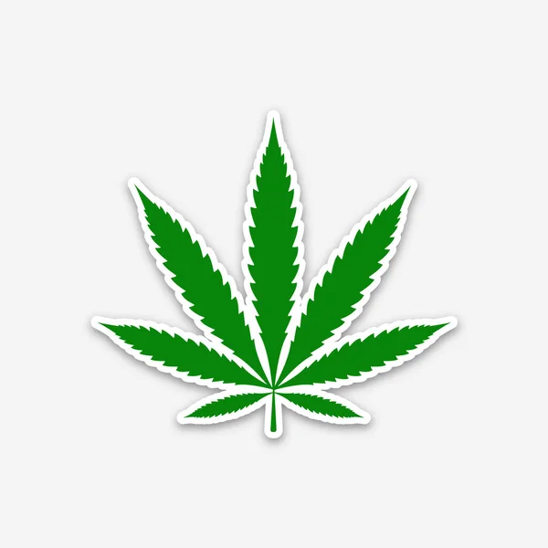 Illustrazione Green Marijuana Weed Leaf — Foto Stock